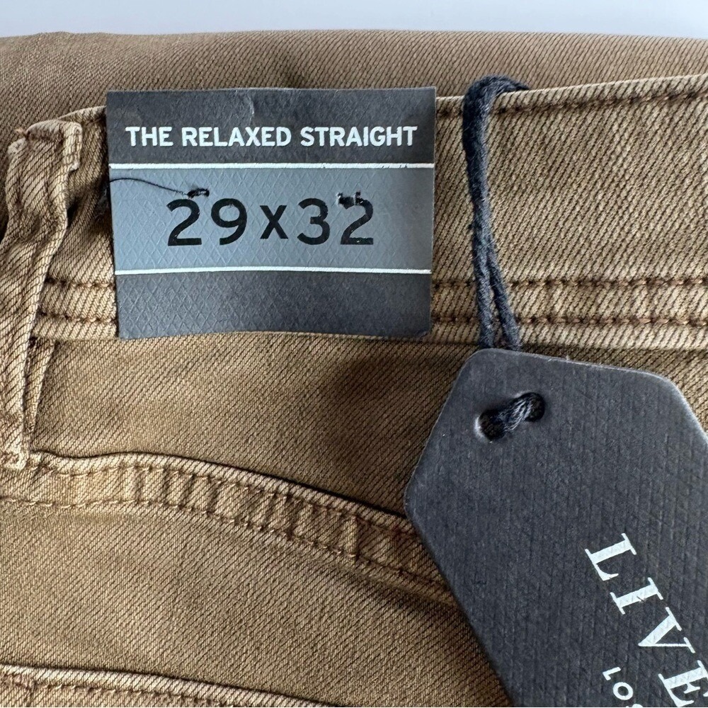 Liverpool Men's 29x32 Tobacco Brown Relaxed Straight Khaki Pants NEW - Picture 2 of 9